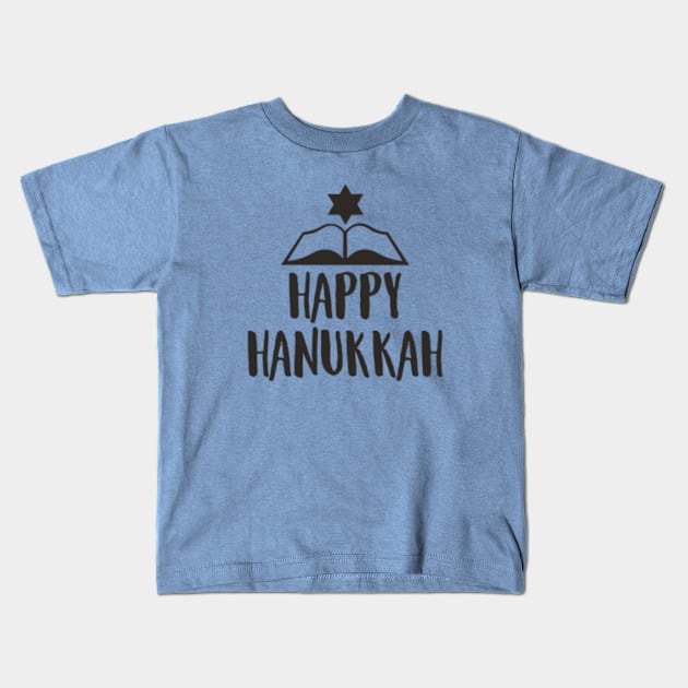 Happy Hanukkah Kids T-Shirt by LefTEE Designs